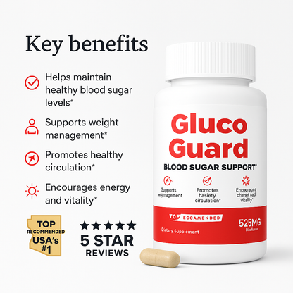 Gluco Guard Gummy - Advanced Blood Sugar Support Daily Gummy - Cherry Flavor