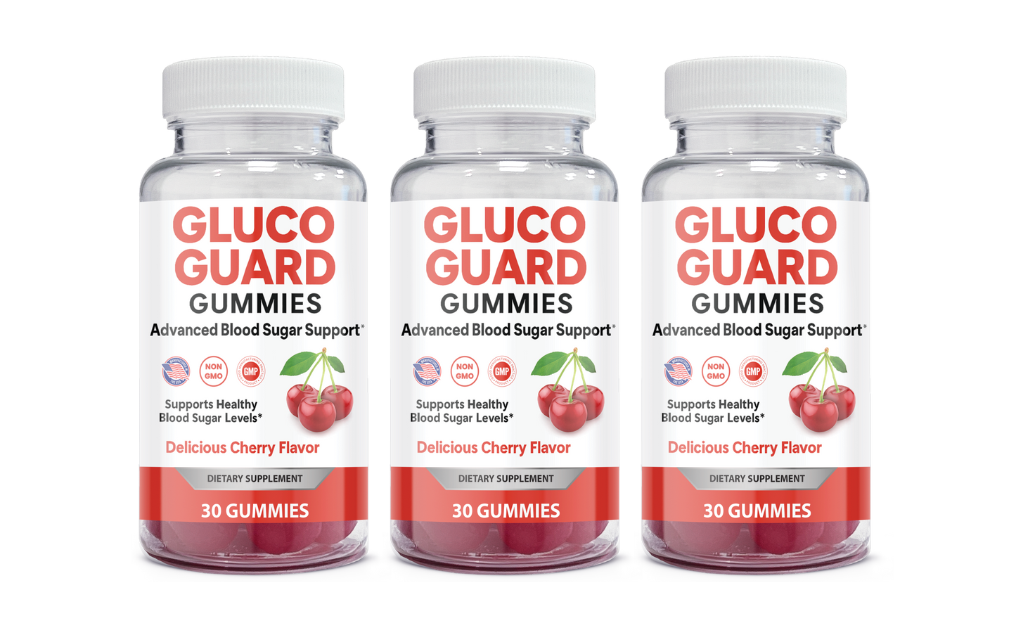 Gluco Guard Gummy - Advanced Blood Sugar Support Daily Gummy - Cherry Flavor