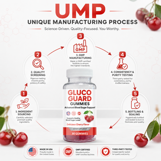 Gluco Guard Cherry Flavor Gummies with ALA, Chromium & Ceylon Cinnamon – 30 Count