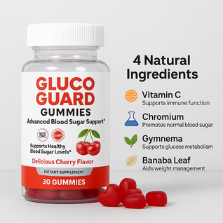 Gluco Guard Gummy - Daily Herbal Wellness Blend With ALA, Chromium & Cinnamon(30 Gummies)