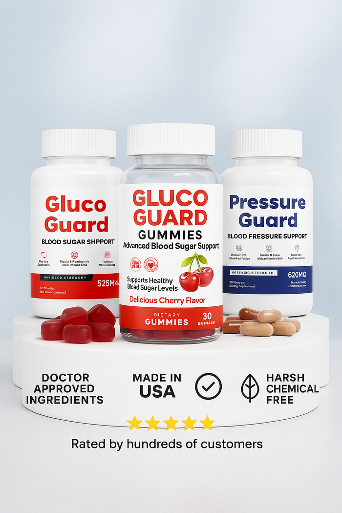 Gluco Guard Ultimate Wellness Bundle – Capsules, Gummies & Pressure Guard