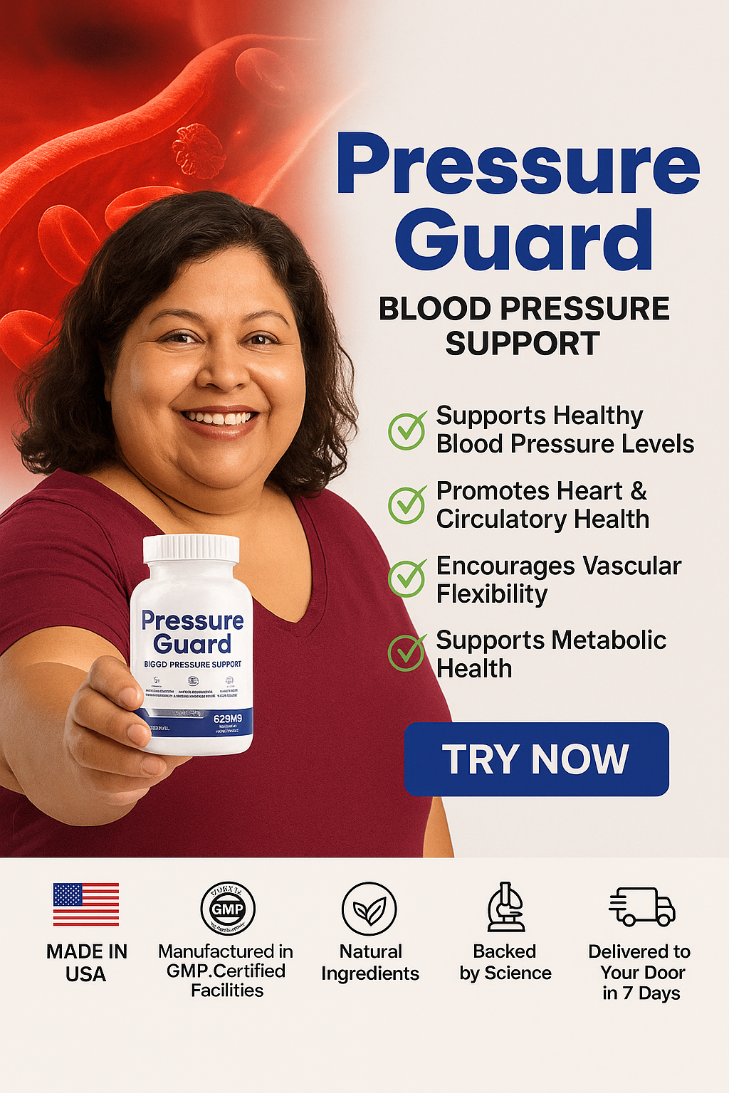 Pressure Guard - Advanced 12 in 1 Natural Blood Pressure Support Supplement