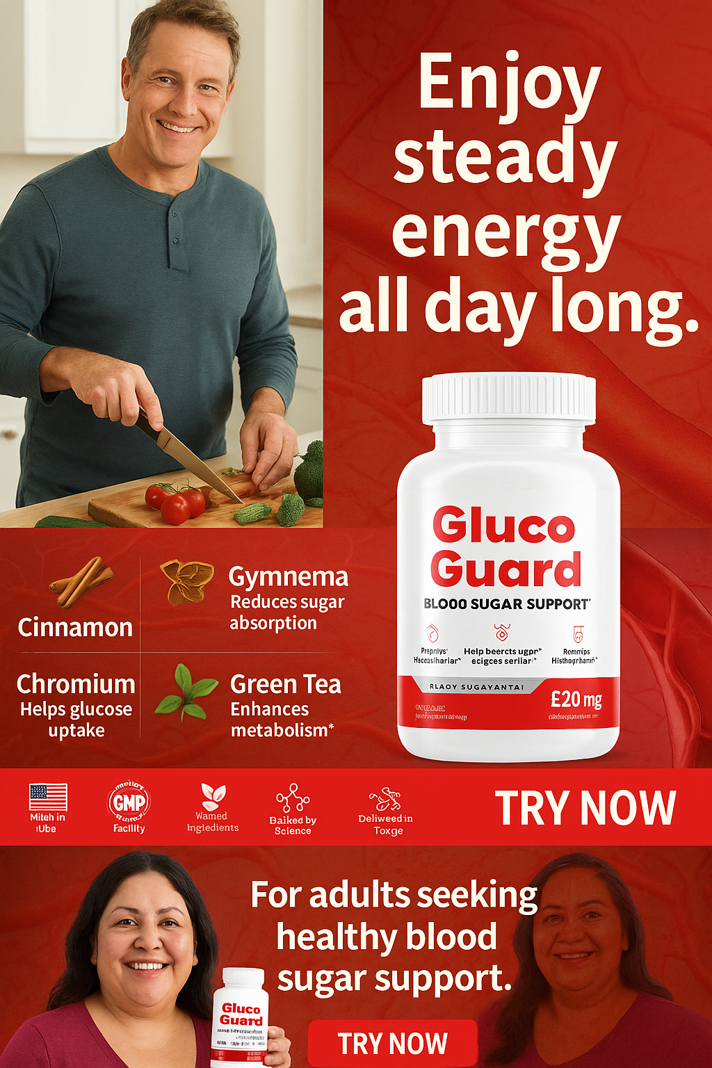 Gluco Guard Gummy - Advanced Blood Sugar Support Daily Gummy - Cherry Flavor