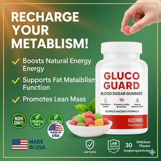 Gluco Guard Gummy - Daily Herbal Wellness Blend With ALA, Chromium & Cinnamon(30 Gummies)