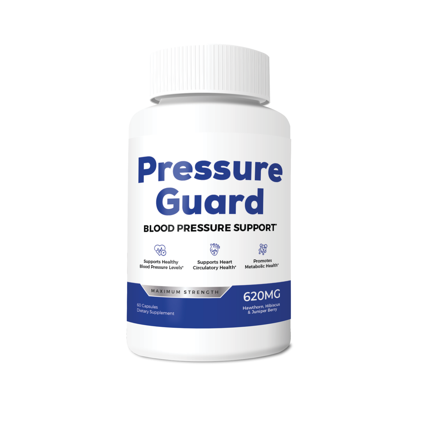 Pressure Guard - Advanced Blood Pressure Support 12 in 1 Formula - Three Month Supply