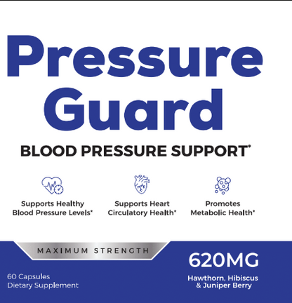 Pressure Guard - Advanced 12 in 1 Natural Blood Pressure Support Supplement